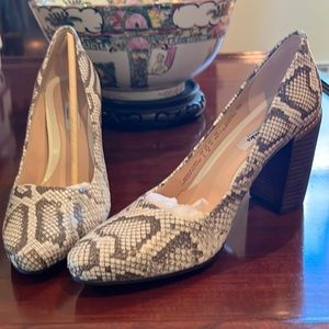 Clarks High Heel Shoes - Textured Snake Skin Print